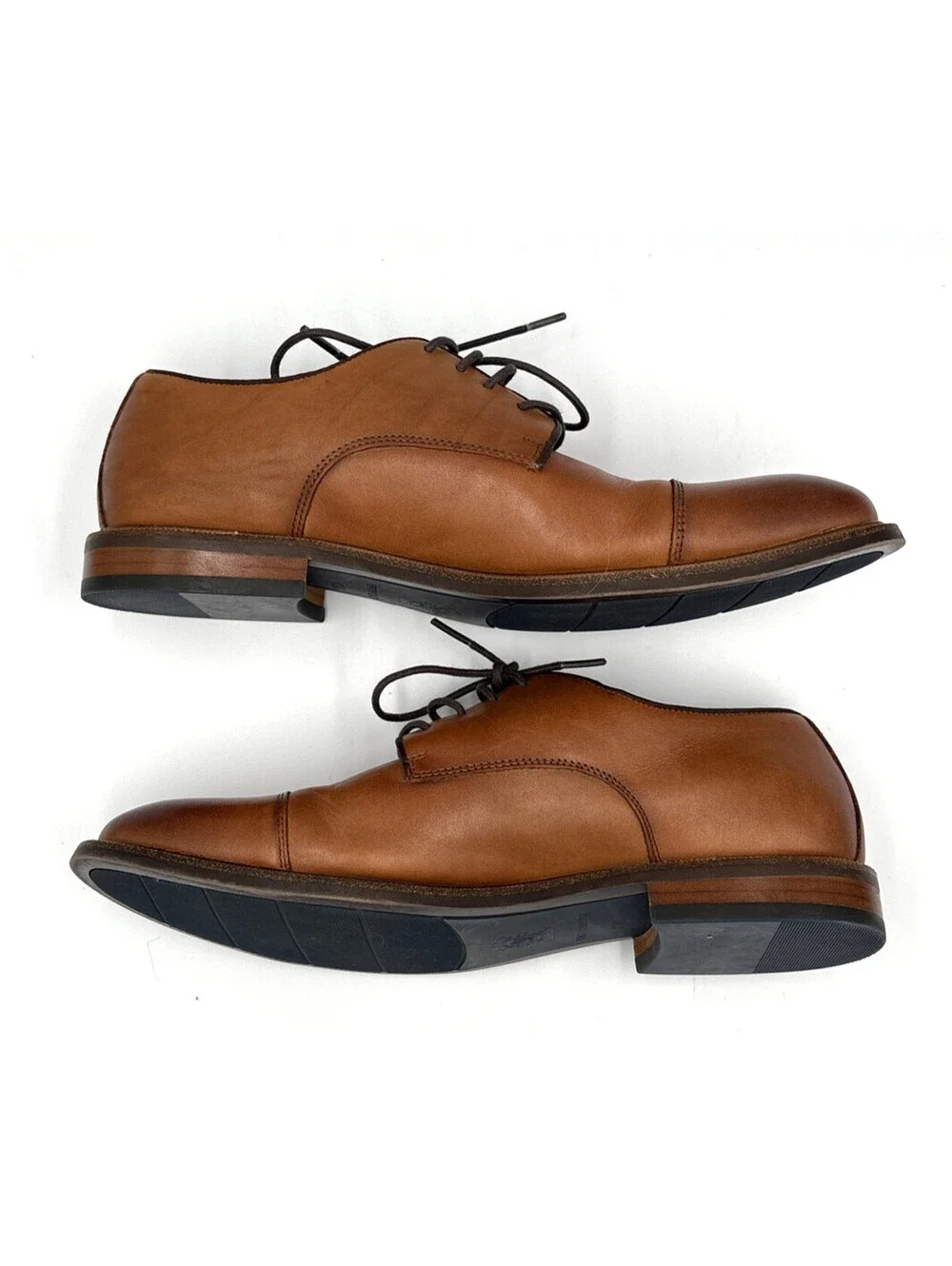 Vince Camuto VY-Lamson Brown Leather Oxford Dress Shoes Mens 10.5
